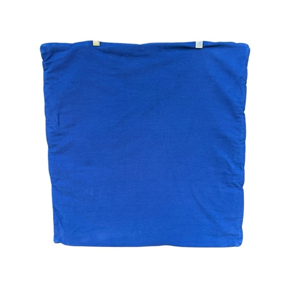 Annie Selke Pinecone Hill Pebbles Blue White Quilted Pillow Cover 22x22 GUC - Picture 2 of 10